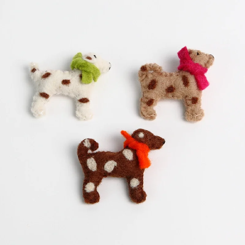 Elegant Leaf Brooch-Amica Felt Spotty Dog Brooch