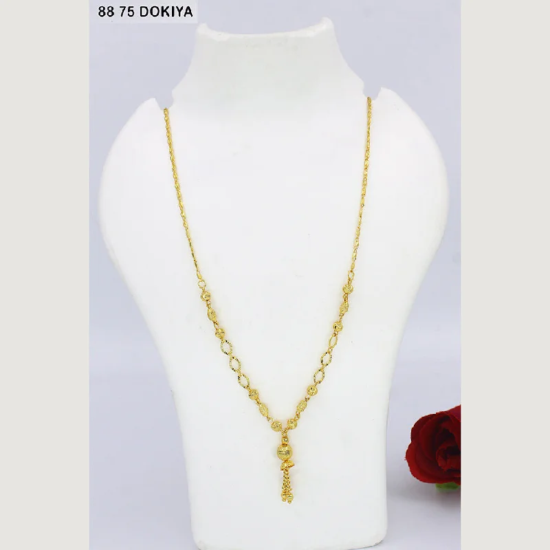 Heart-Shaped Crystal Necklaces-Mahavir Dye Gold Dokiya Necklace