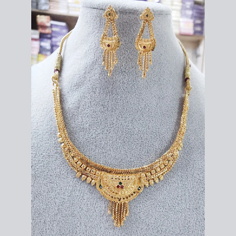 Designer Choker Necklaces-Martina Jewels Gold Plated Necklace Set