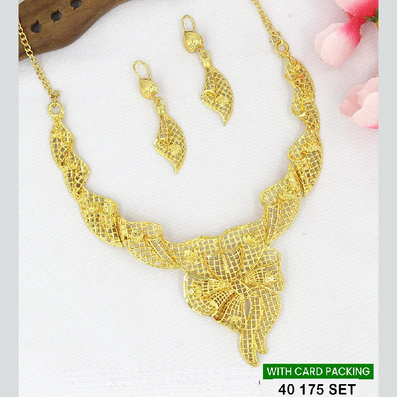 Gold Chain Necklaces for Women-Mahavir Gold Plated Necklace Set