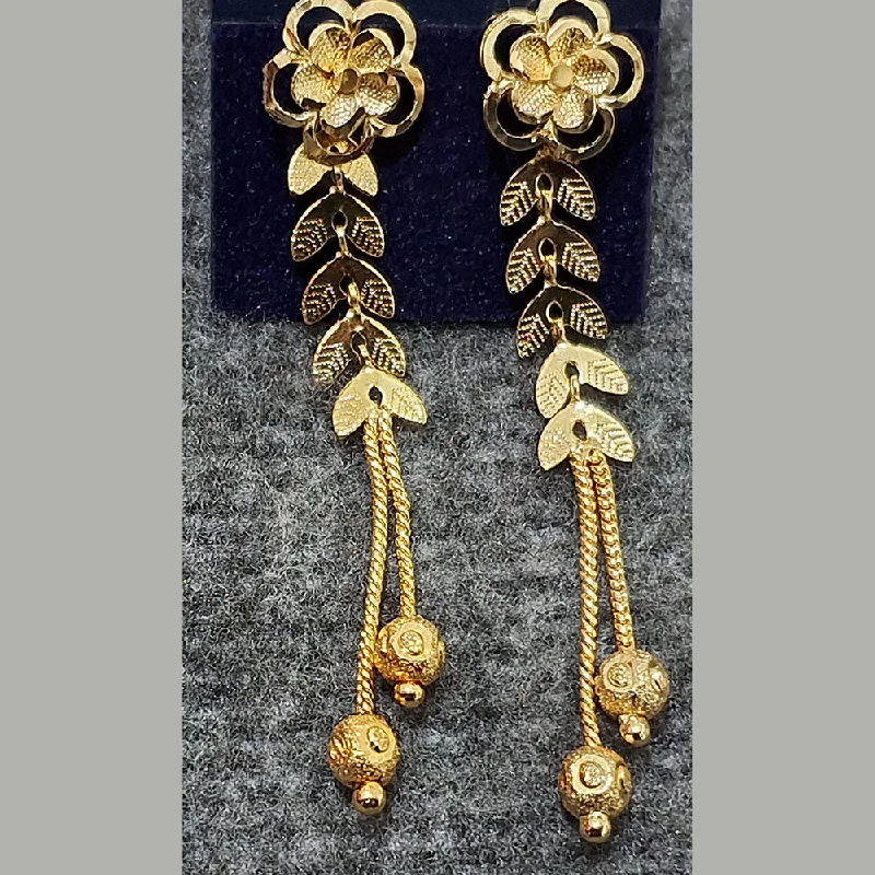 Unique Stud Earrings-Martina Jewels Gold Plated Dangler Earrings