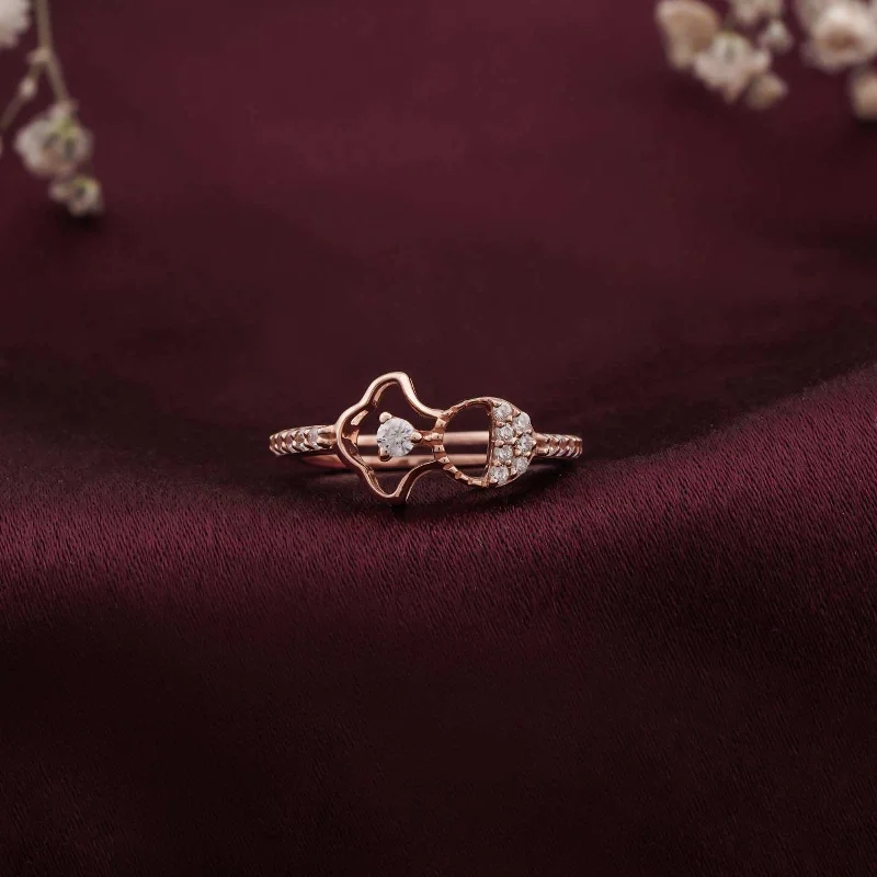 Personalized Engagement Rings-Rose Gold Precious Moment Ring