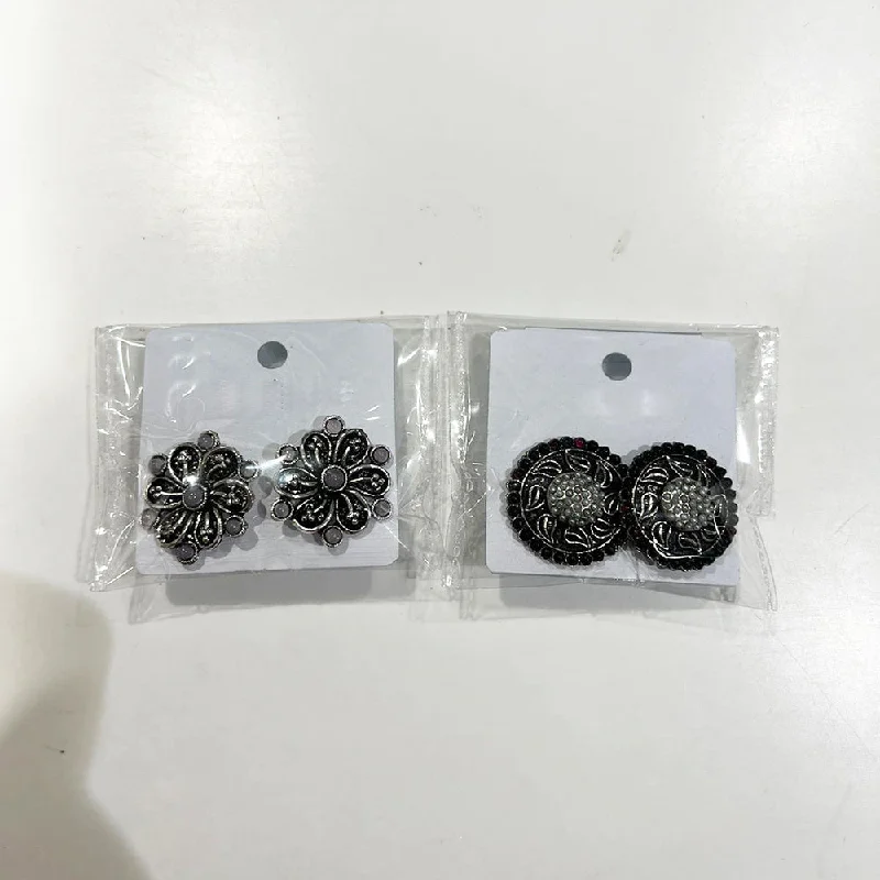 Funky Earrings for Teens-Shrisha Oxidised Plated  Stud Earrings (Assorted Design)