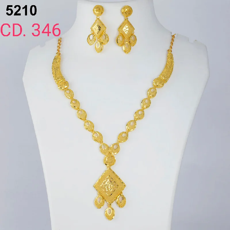 Unique Personalized Necklaces-MR Jewellery Forming Gold Plated Necklace Set