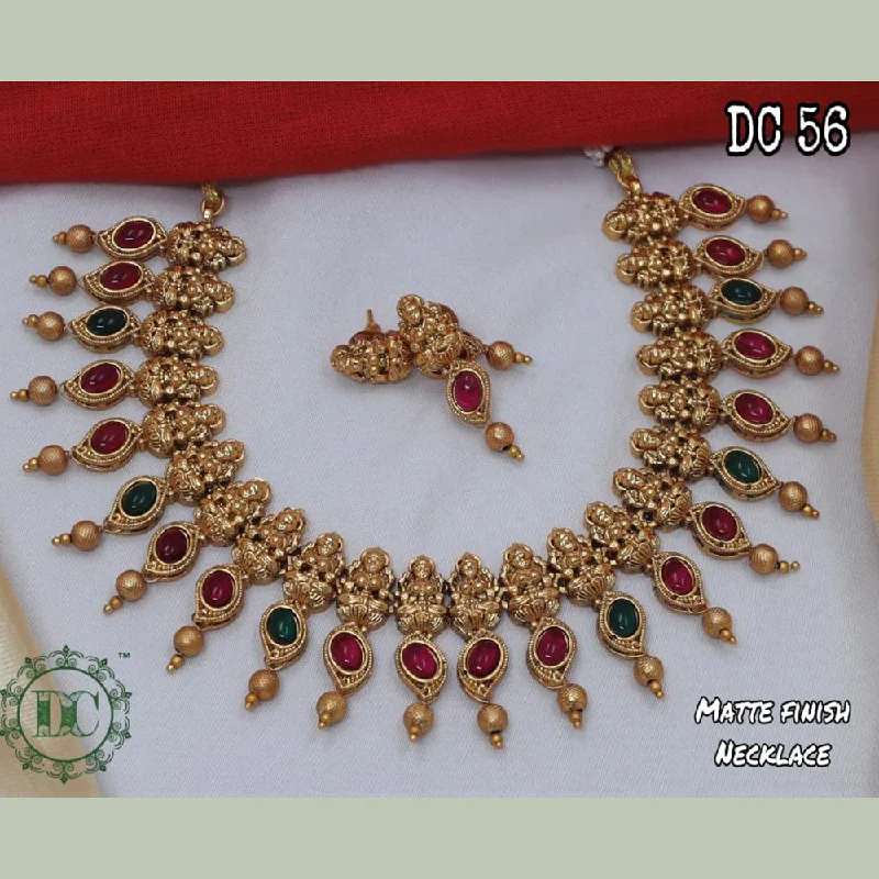 Unique Necklace Designs-Diksha Collection Matte Finish Necklace Set