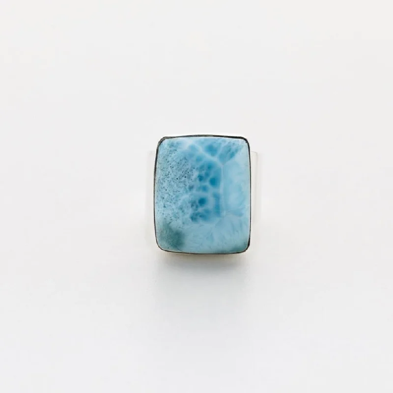 Titanium Wedding Rings-Larimar Ring Aguan