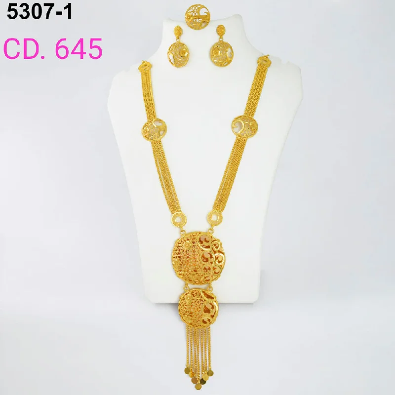 Unique Crystal Necklaces-MR Jewellery Forming Gold Plated Necklace Set