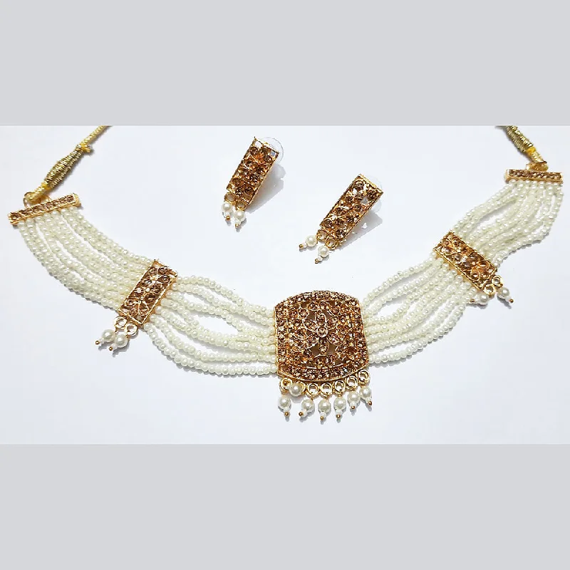 Luxury Choker Necklaces-Martina Jewels Gold Plated Necklace Set