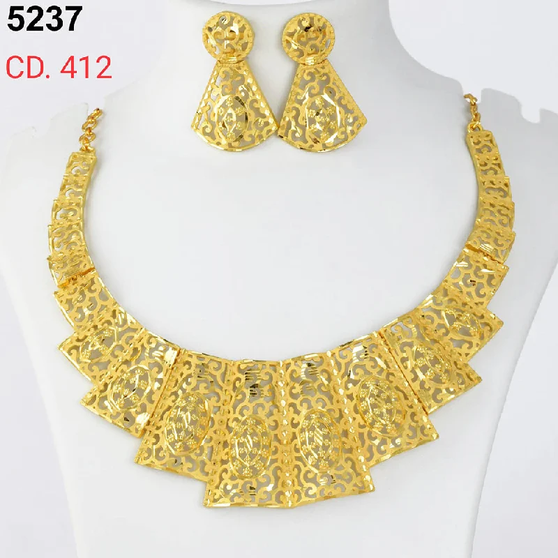 Stylish Layered Necklaces-MR Jewellery Forming Gold Plated Necklace Set