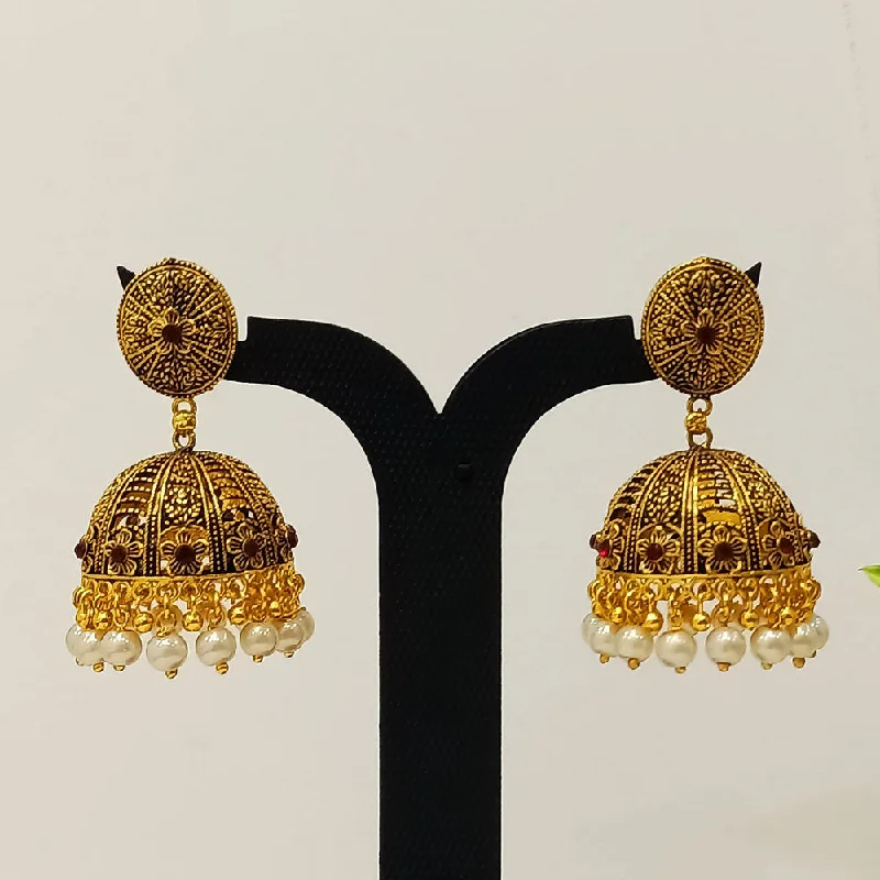 Stylish Hoop Earrings for Women-Dariyalal Sales Gold Plated Jhumki Earrings