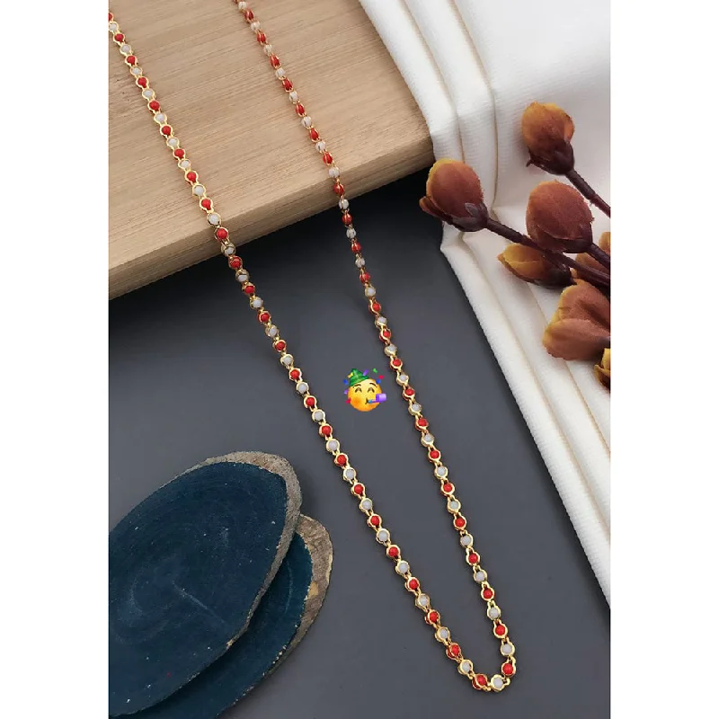 Retro Style Necklaces-Pooja Bagles Gold Plated Necklace