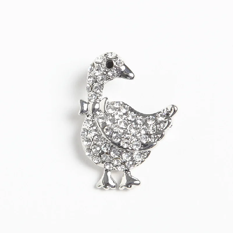 Personalized Name Brooch-Sparkly Diamante Crystal Duck Brooch