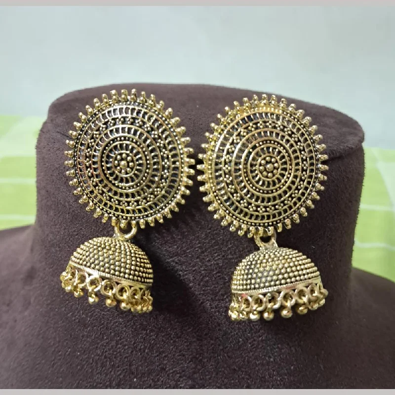 Black Pearl Earrings-H K Fashion Gold Plated Jhumki Earrings