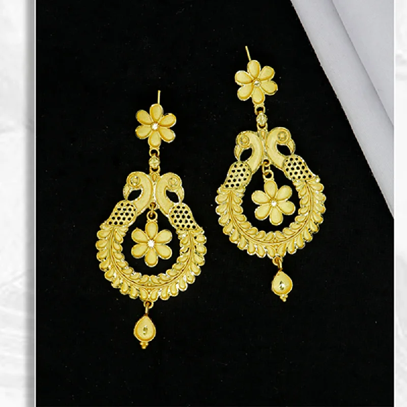 Eco-Conscious Earrings-Mahavir Gold Plated Dangler Earrings