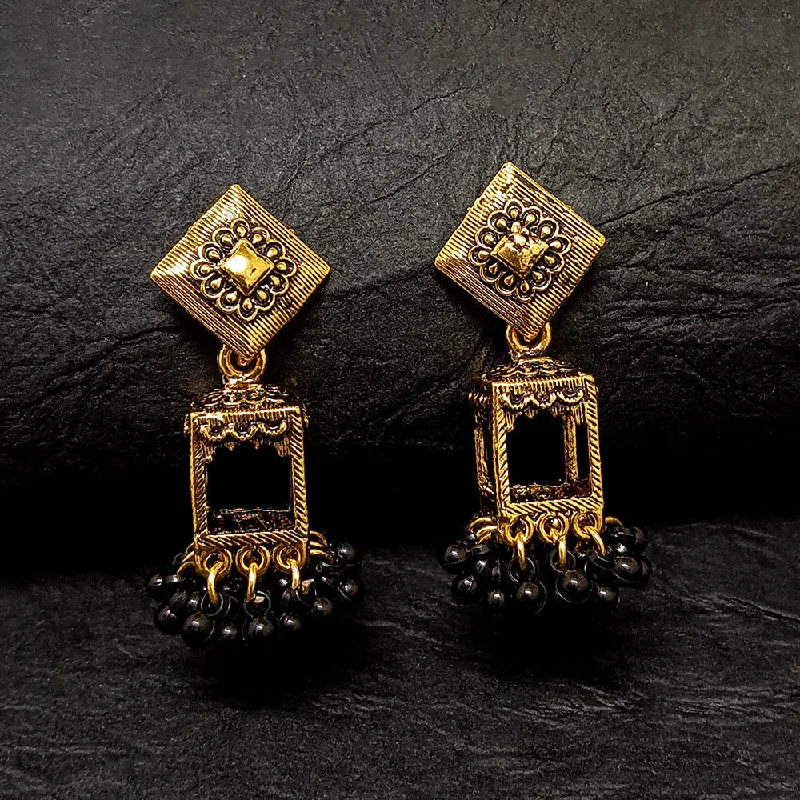 Wedding Earrings for Guests-Darshana Jewels Gold Plated Jhumki Earrings