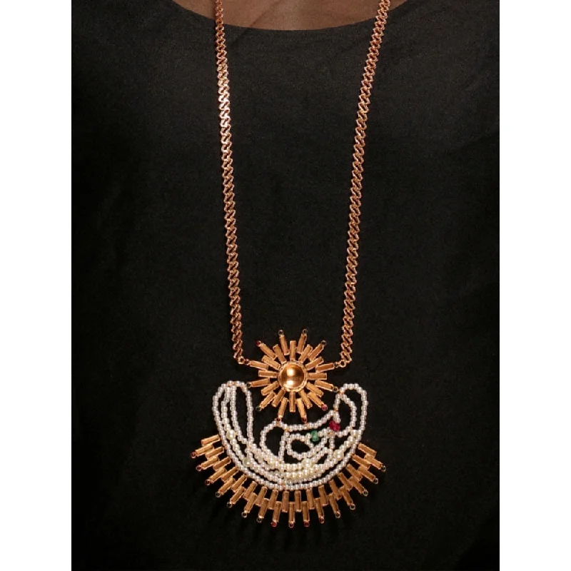 Sparkling Crystal Necklaces-Suhani Pittie Solar Beam Long Pearl Necklace