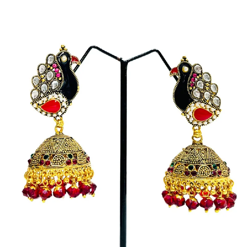 Elegant Bead Earrings-Dariyalal Sales Gold Plated Jhumki Earrings