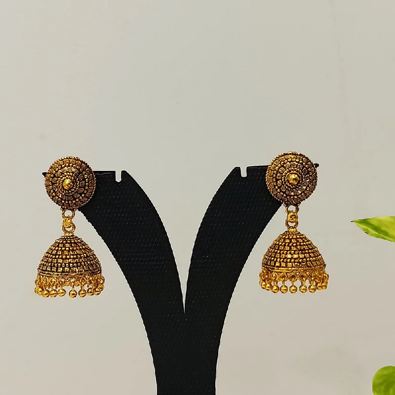 Cute Animal Earrings-Dariyalal Sales Gold Plated Jhumki Earrings