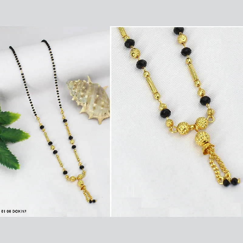 Gemstone Heart Necklaces-Mahavir Dye Gold Dokiya Necklace