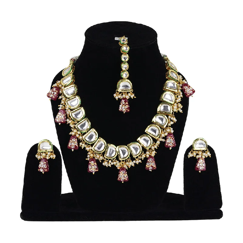 Black Onyx Necklaces-Exotica Collection Ethnic Kundan Set