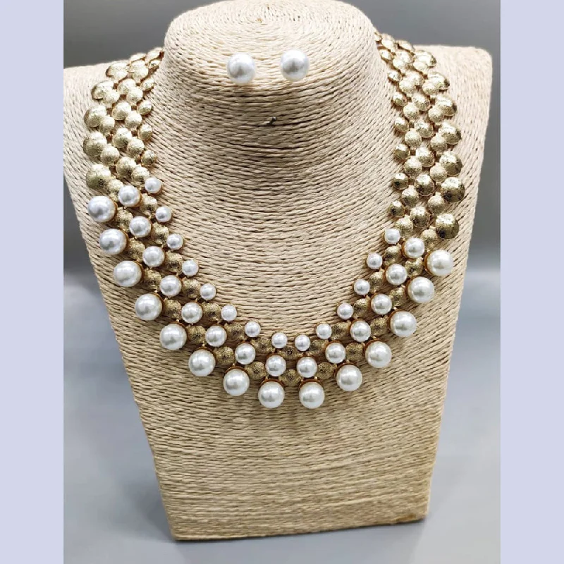 Pearls and Diamonds Necklaces-Pooja Bangles Pearls Necklace Set