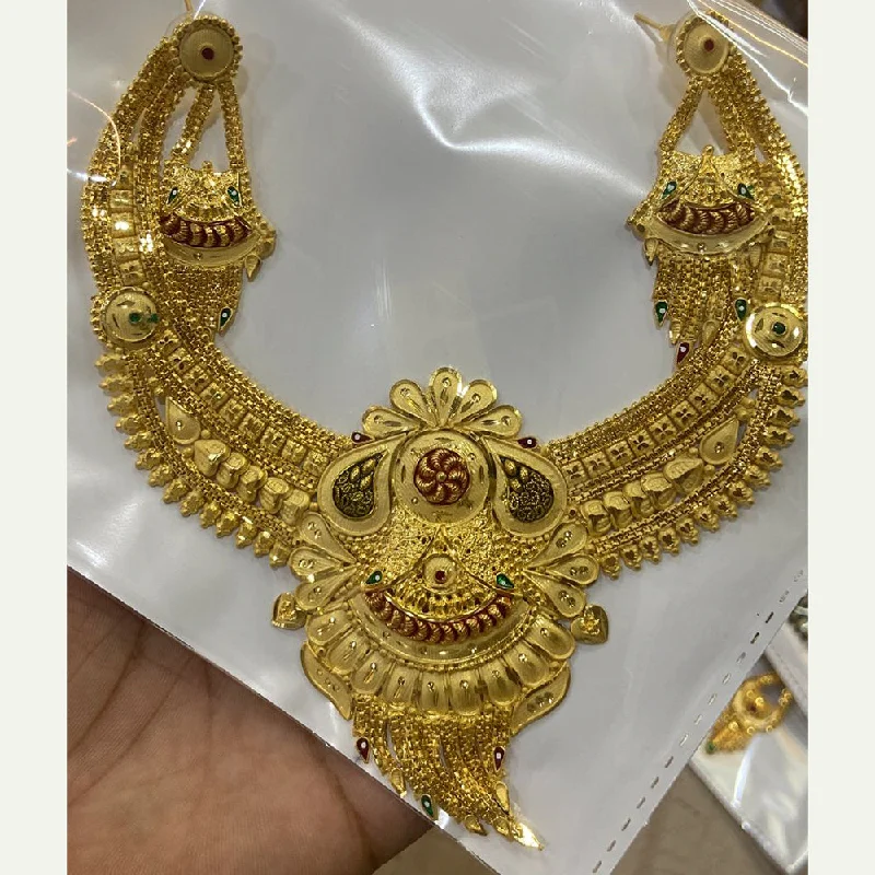 Personalized Couple Necklaces-The Jangid Arts Forming Gold Plated Necklace Set