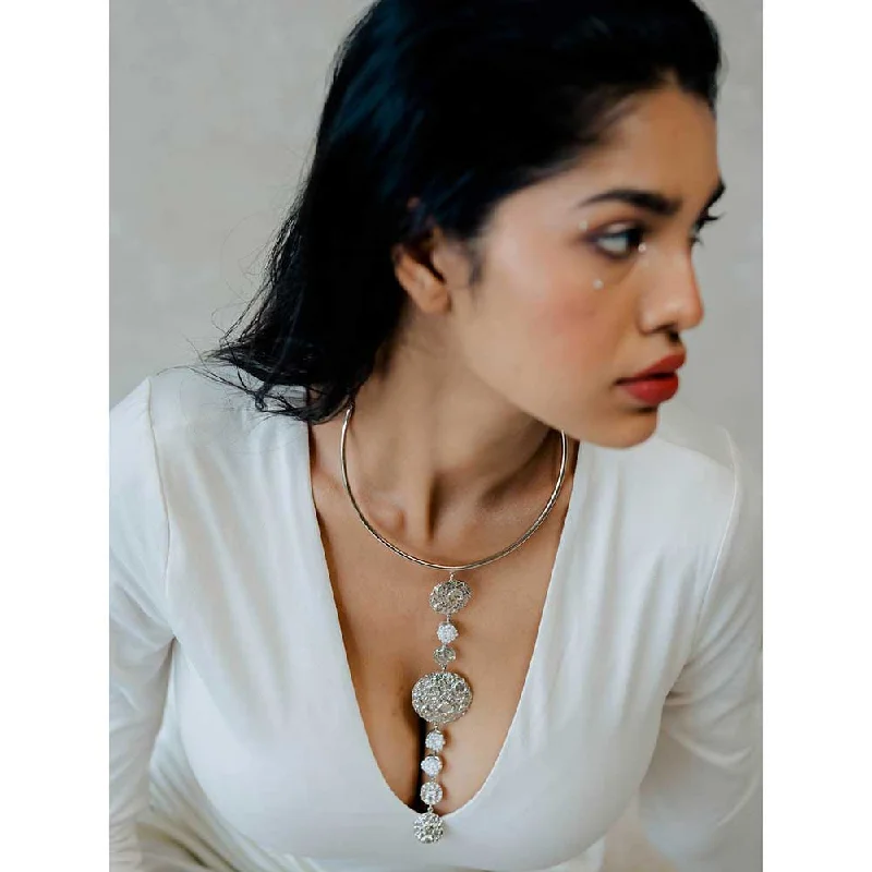 Custom Silver Necklaces-Aarjavee Seet Silver Necklace