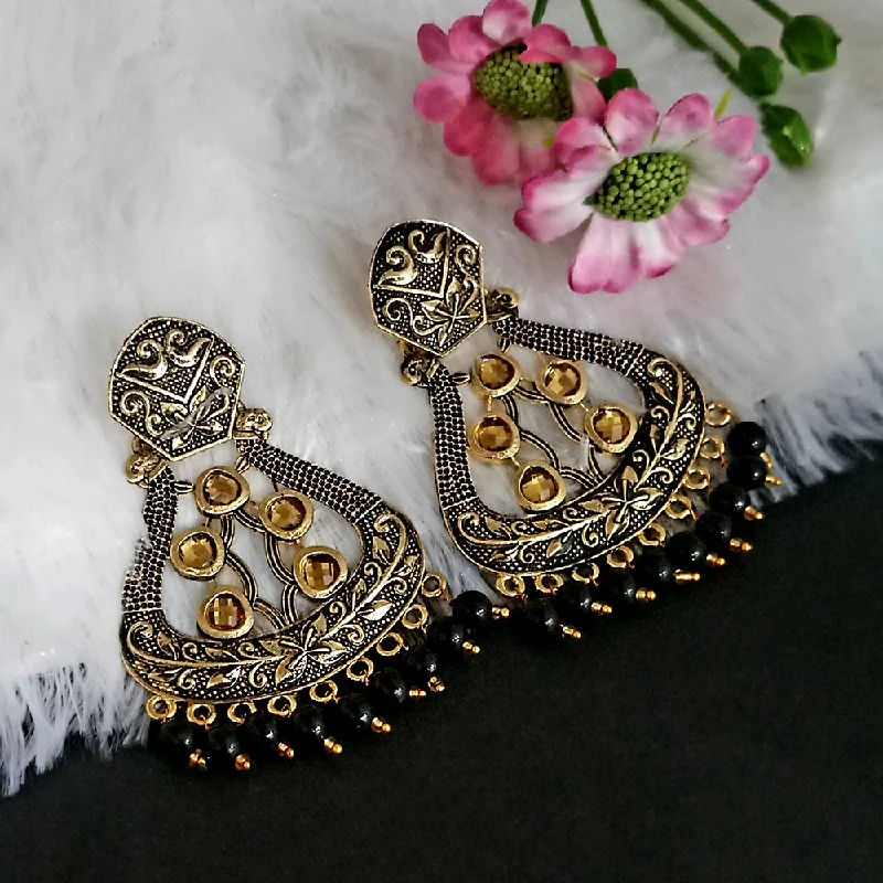 Elegant Drop Earrings for Weddings-Woma Matte Meenakari Dangler Beads Drop Earrings