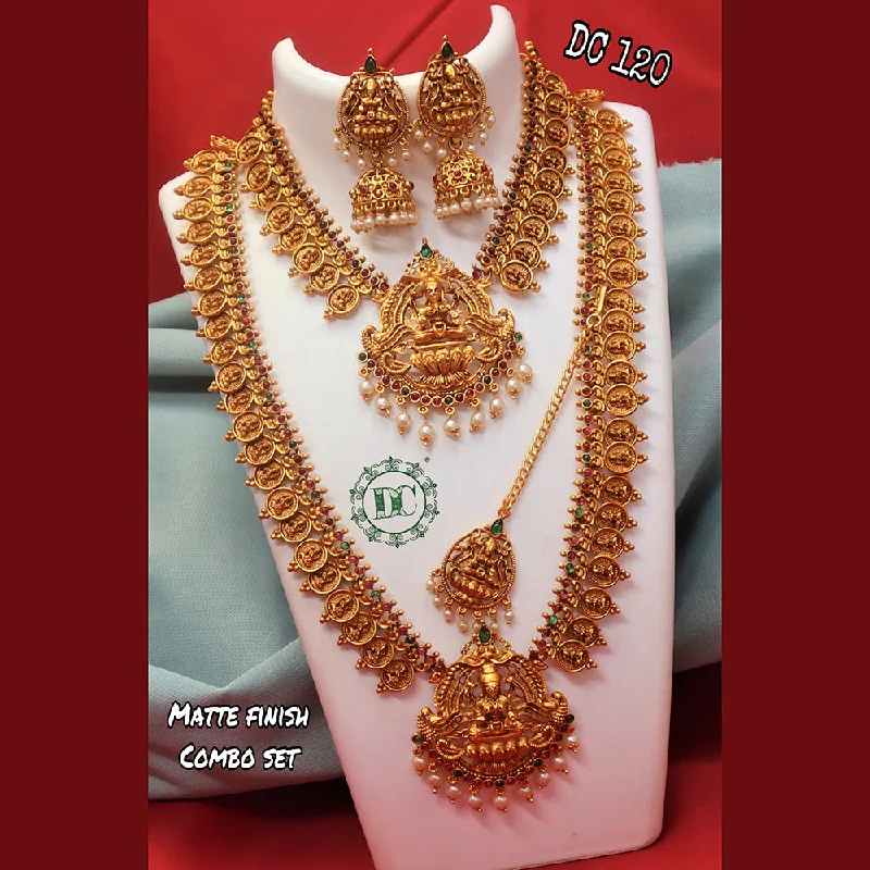 Beautiful Gold Chain Necklaces-Diksha Collection Gold Plated Long & Short Necklace Set