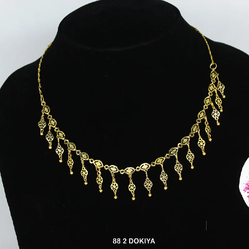 Gold Chain Necklaces for Women-Mahavir Dye Gold Dokiya Necklace