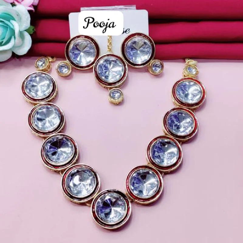 Customized Jewelry Necklaces-Pooja Bangles Crystal Necklace Set