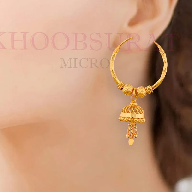 Unique Dangle Earrings-Dariyalal Sales Gold Plated Jhumki