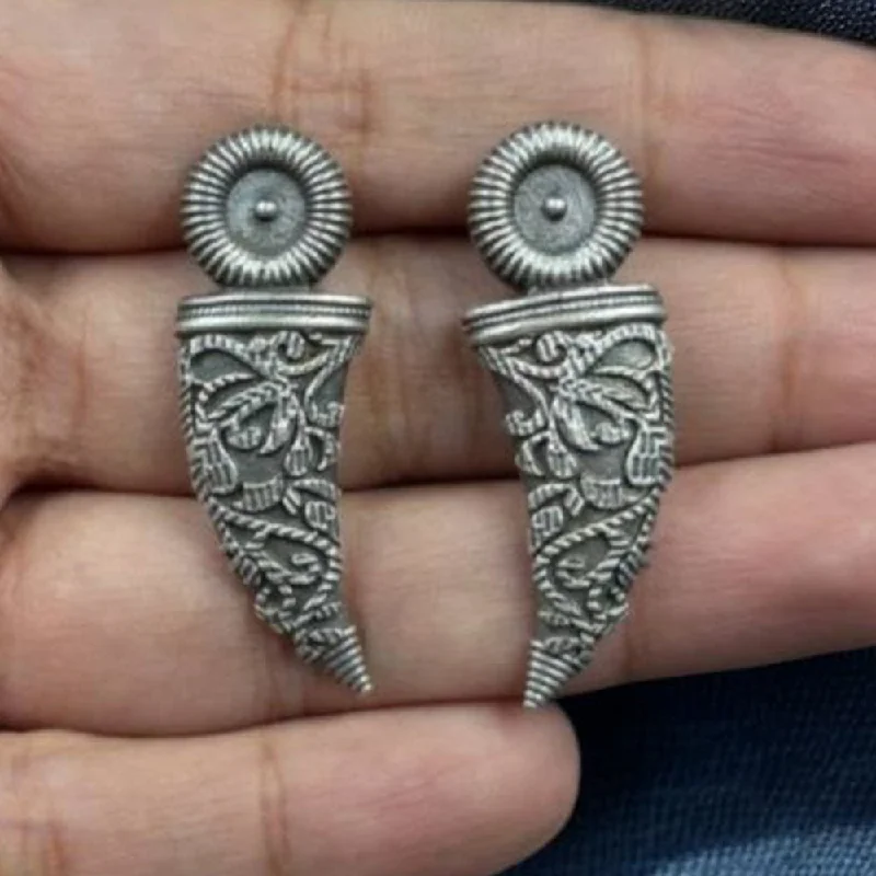 Elegant Stud Earrings-Maharani Jewels Oxidised Plated  Dangler Earrings