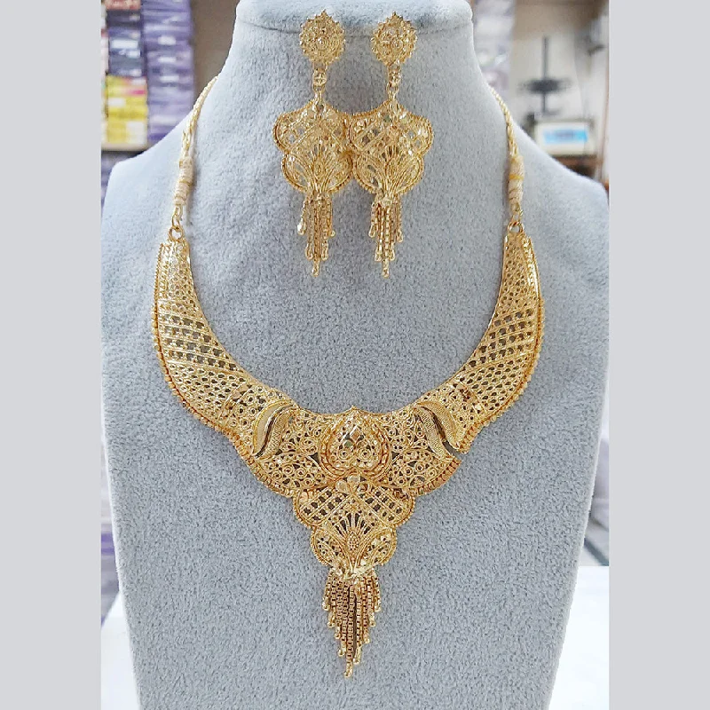 Minimalist Necklace Designs-Martina Jewels Gold Plated Necklace Set