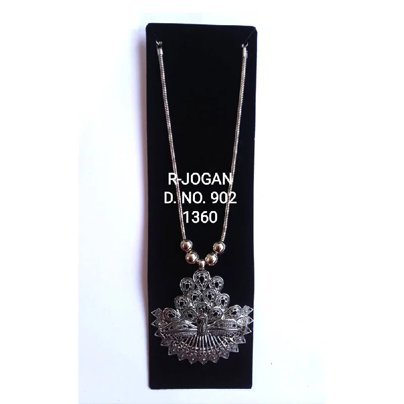 Beautiful Gold Chain Necklaces-R Jogan Oxidised Plated Assorted Design Long Necklace