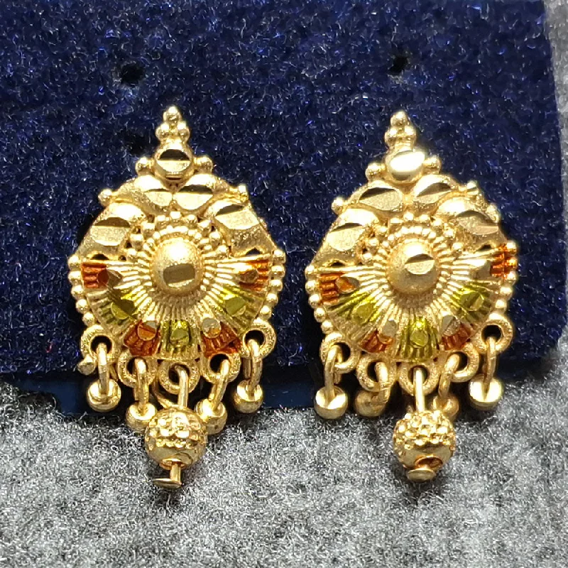 Vintage Crystal Earrings-Martina Jewels Gold Plated Dangler Earrings