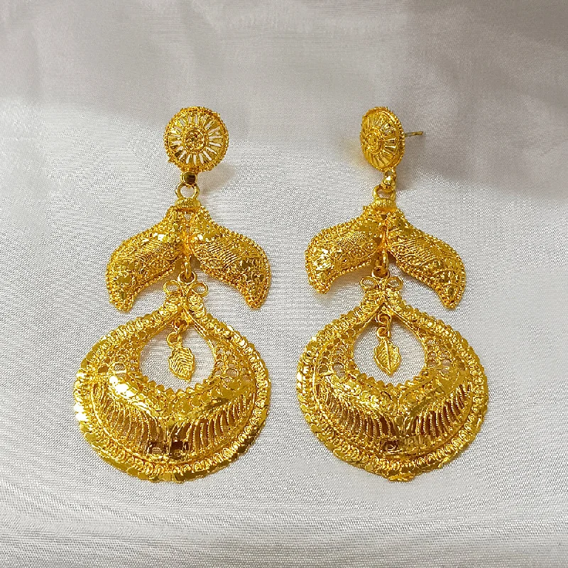 Wedding Party Earrings-Darshana Jewels Gold Plated Dangler Earrings