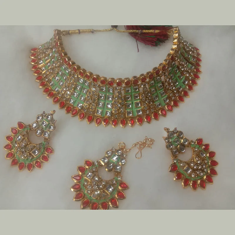 Fashionable Rope Necklaces-Neetu Art Gold Plated Necklace Set