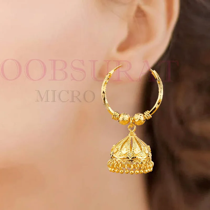 Chic Silver Stud Earrings-Dariyalal Sales Gold Plated Jhumki