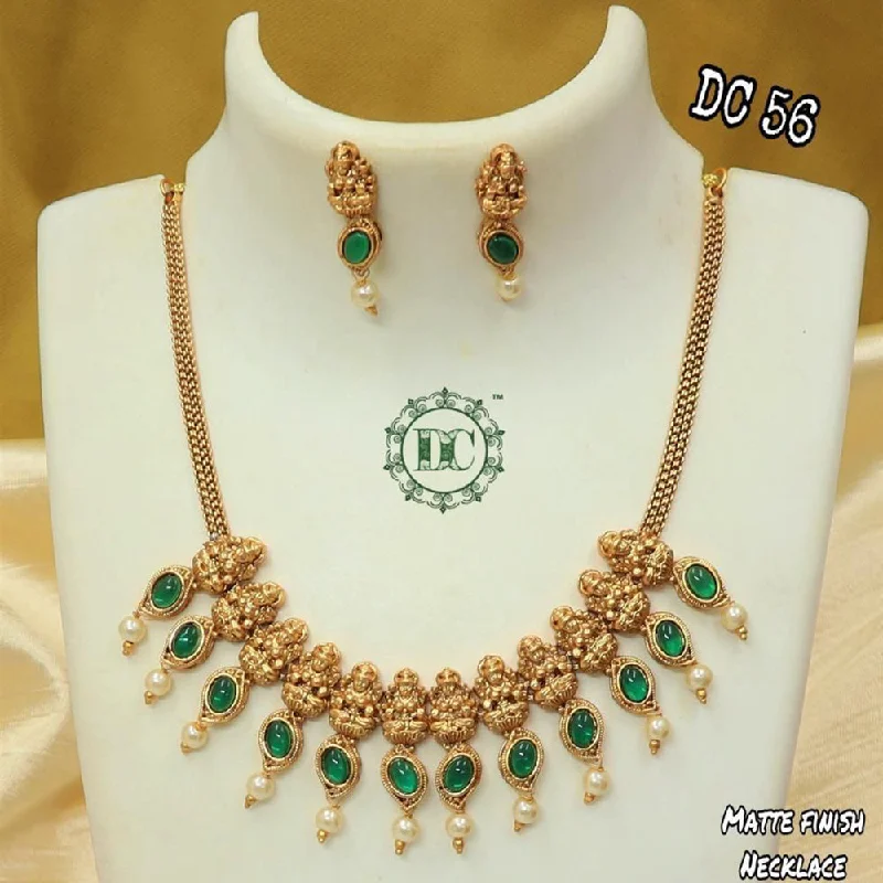 Double Layer Necklaces-Diksha Collection Matte Finish Necklace Set