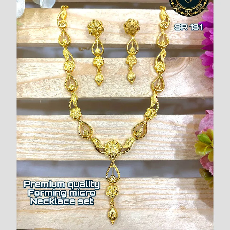 Double Layer Necklaces-Siara Collections Forming Gold Necklace Set