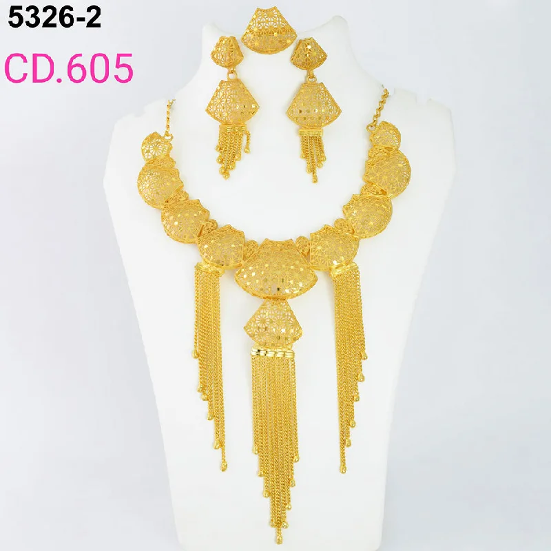 Designer Choker Necklaces-MR Jewellery Forming Gold Plated Necklace Set