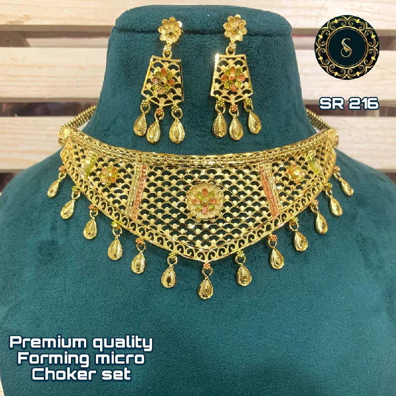 Nature-Inspired Necklaces-Siara Collections Forming Gold Necklace Set