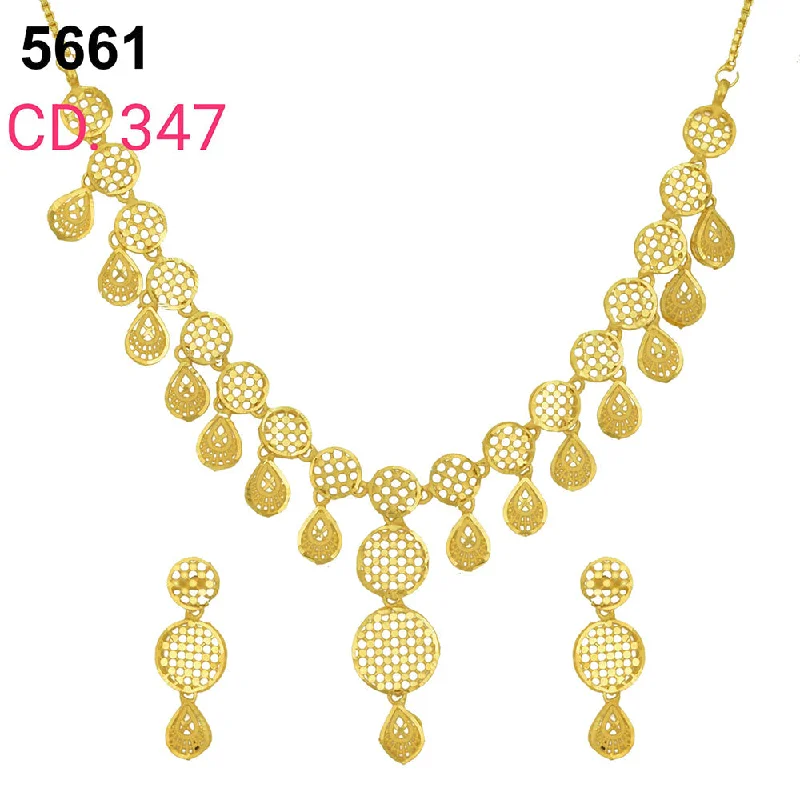 Classic Choker Necklaces-MR Jewellery Forming Gold Plated Necklace Set