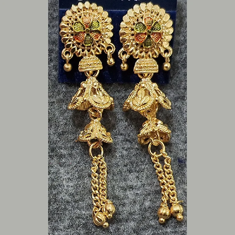 Silver Earring Cuffs-Martina Jewels Gold Plated Jhumki Earrings