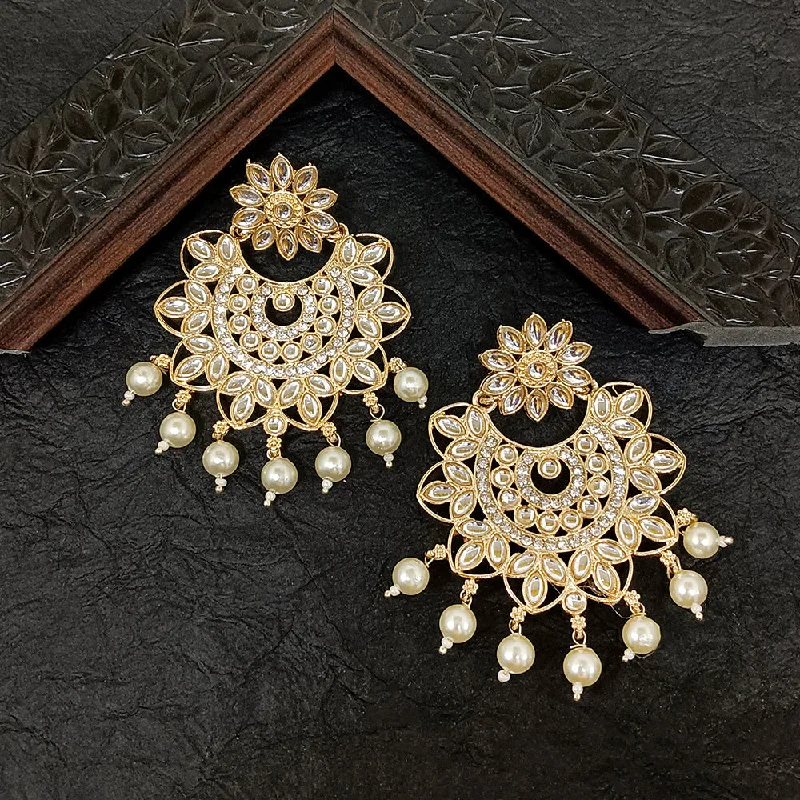 Fine Jewelry Earrings-Darshana Jewels Gold Plated Kundan Stone Dangler Earrings