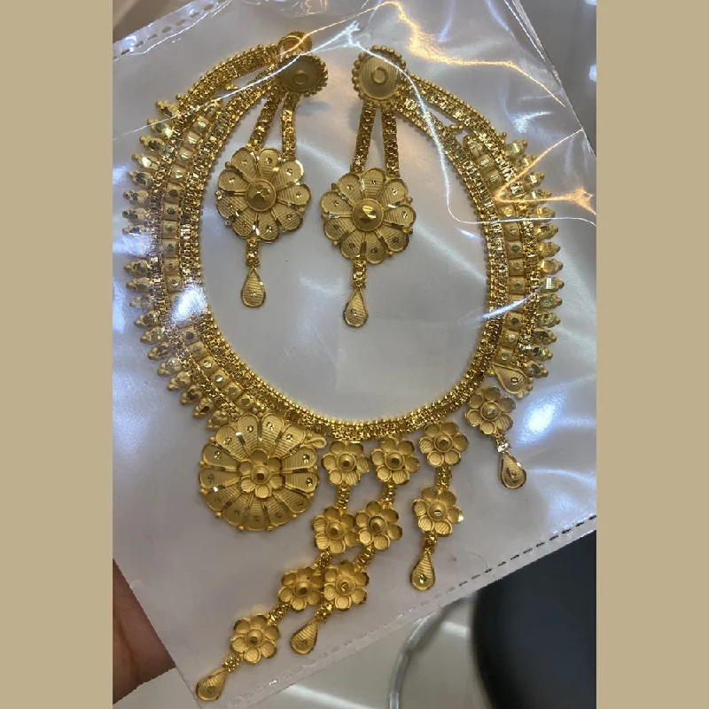 Art Deco Necklaces-The Jangid Arts Forming Gold Plated Necklace Set