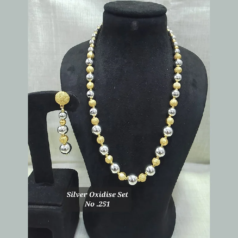 Beautiful Gemstone Necklaces-Jyoti Arts 2 Tone Plated Long Necklace Set