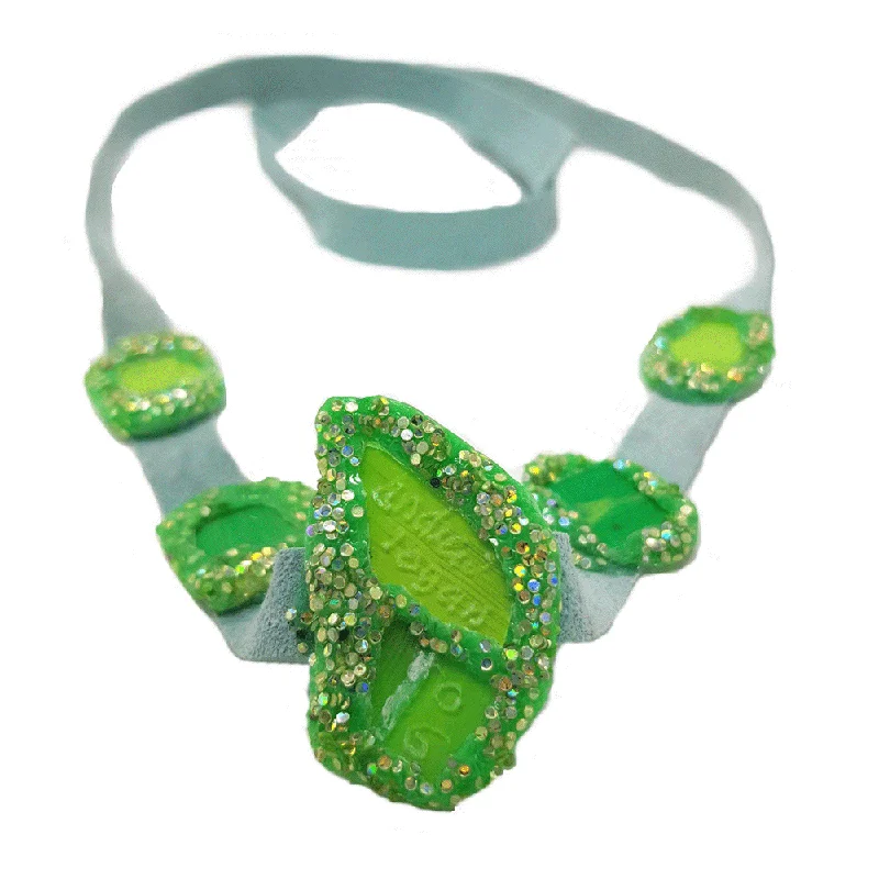 Opal Necklaces for Women-GREEN CHOKER NECKLACE, 2006