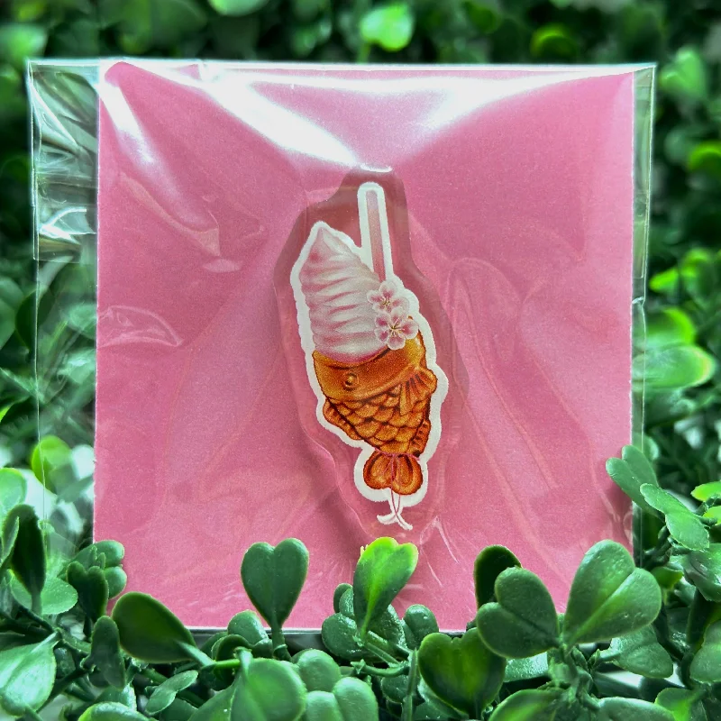 Elegant Butterfly Brooch for Women-Taiyaki Ice Cream Acrylic Pin